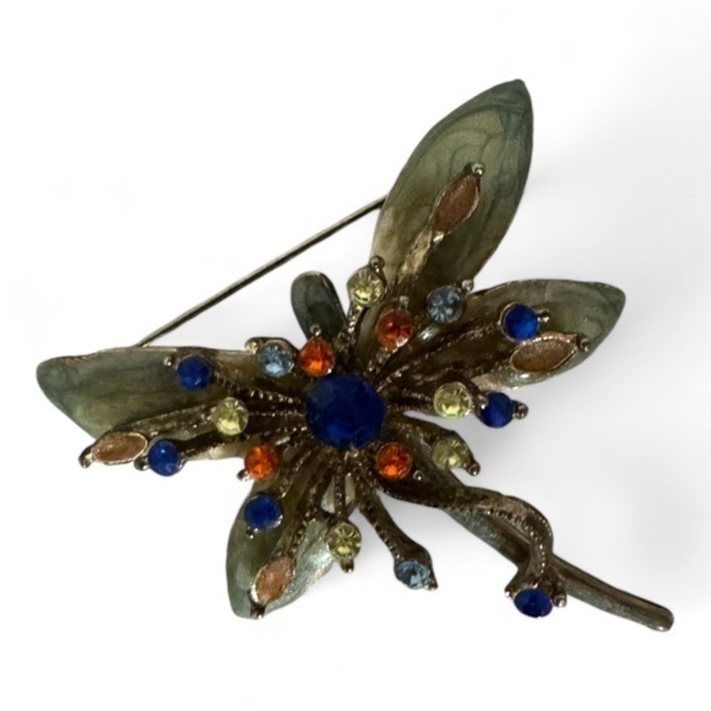Dragonfly Brooch Multicolor Enamel Rhinestone Insect Bug Fashion Jewelry
